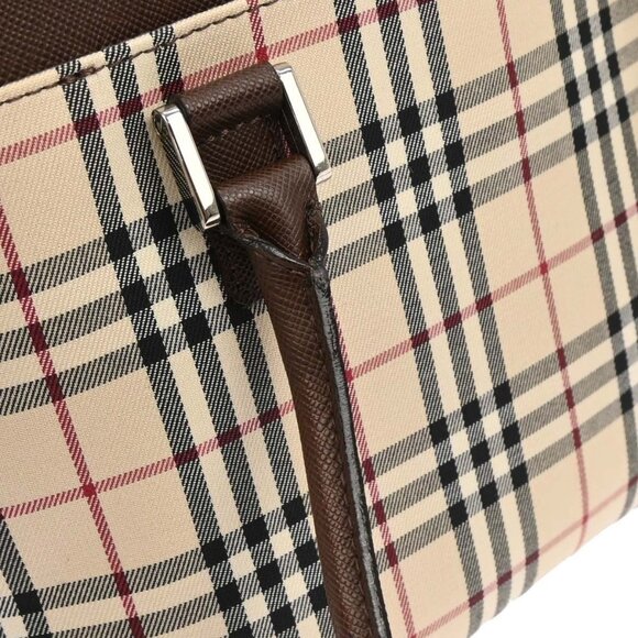 Burberry Beige Brown Burberry Check Tote Handbag - Picture 11 of 11
